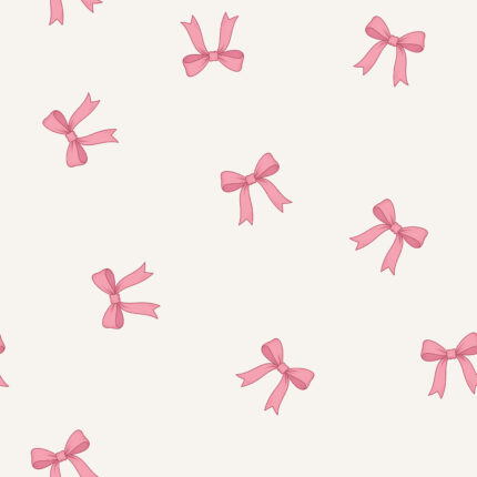 kokardki różowe - tło beż