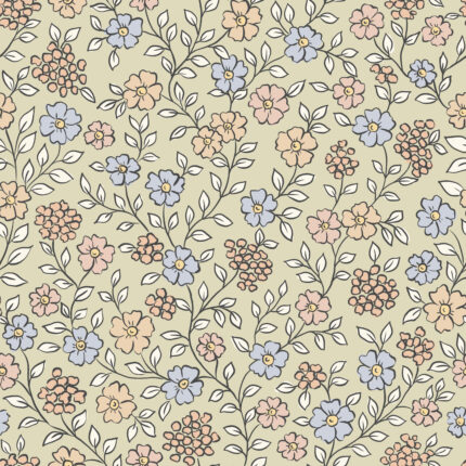 delicate floral garden green